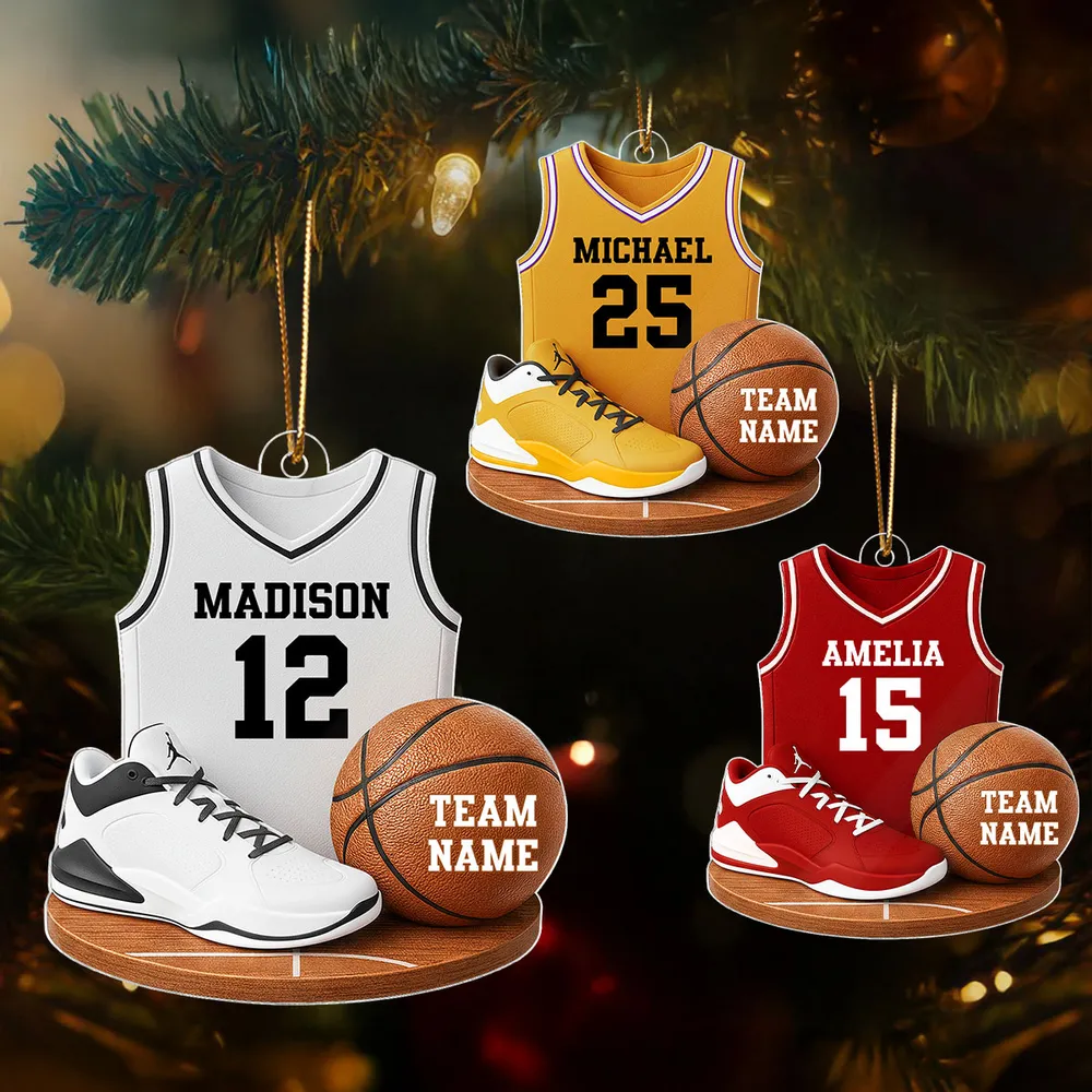 Basketball Jersey Acrylic Ornament – Custom Design, Perfect Gift for Sports Lovers - Image 2