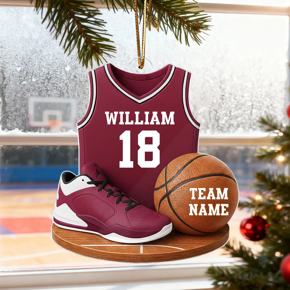 Basketball Jersey Acrylic Ornament – Custom Design, Perfect Gift for Sports Lovers - Image 4