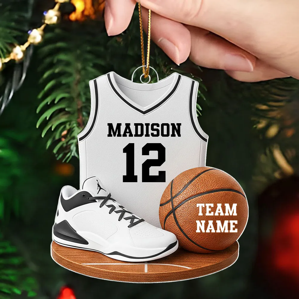 Basketball Jersey Acrylic Ornament – Custom Design, Perfect Gift for Sports Lovers - Image 5
