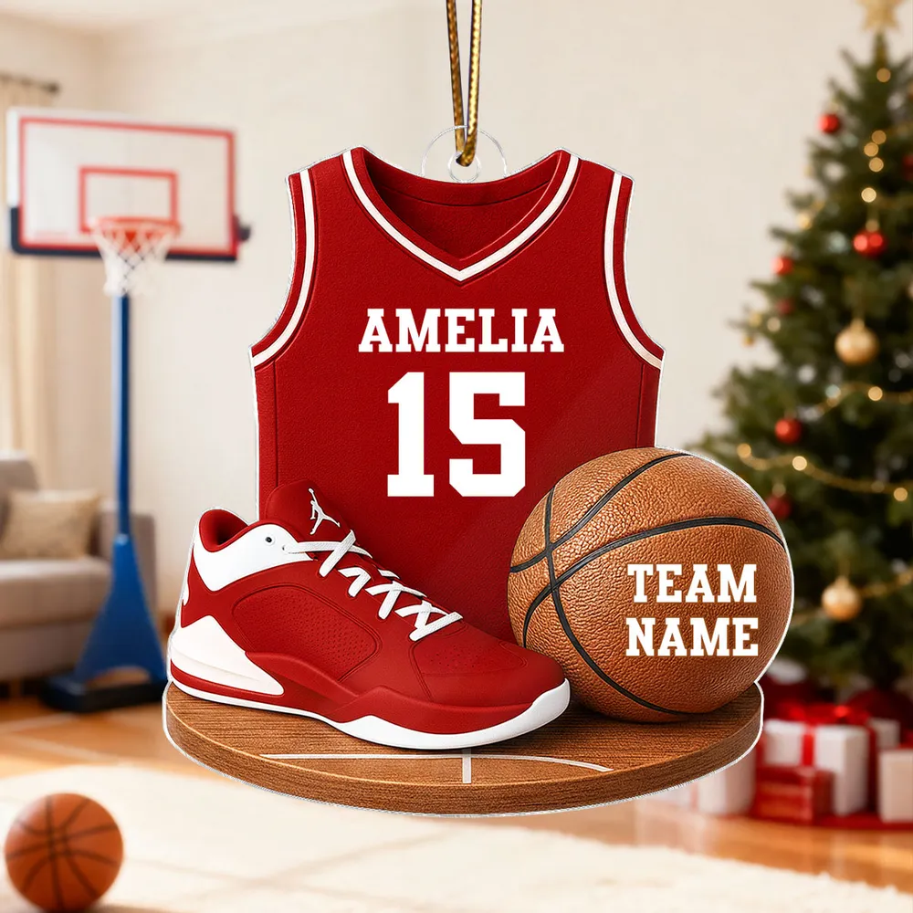 Basketball Jersey Acrylic Ornament – Custom Design, Perfect Gift for Sports Lovers - Image 8