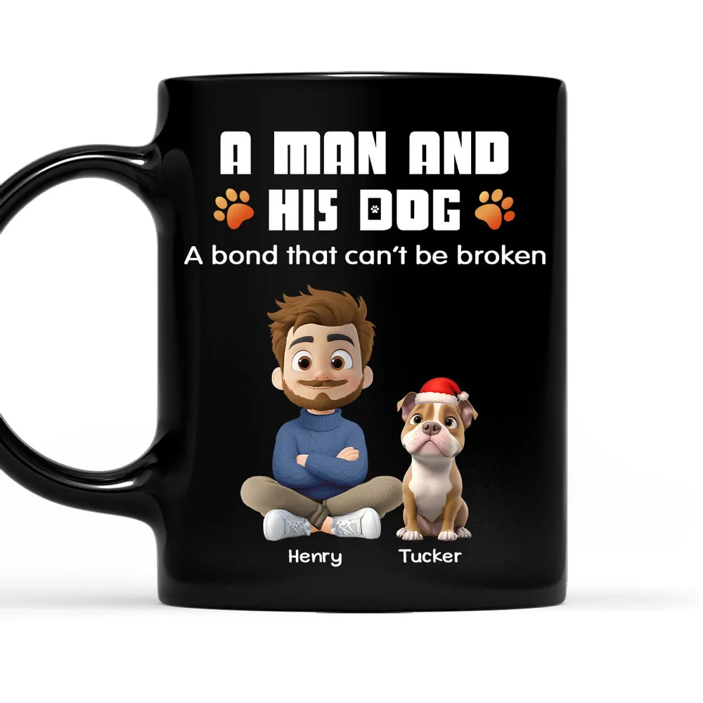 A Man and His Dog Full Color Mug – Heartwarming Companion Design, Perfect Gift for Dog Owners - Image 2