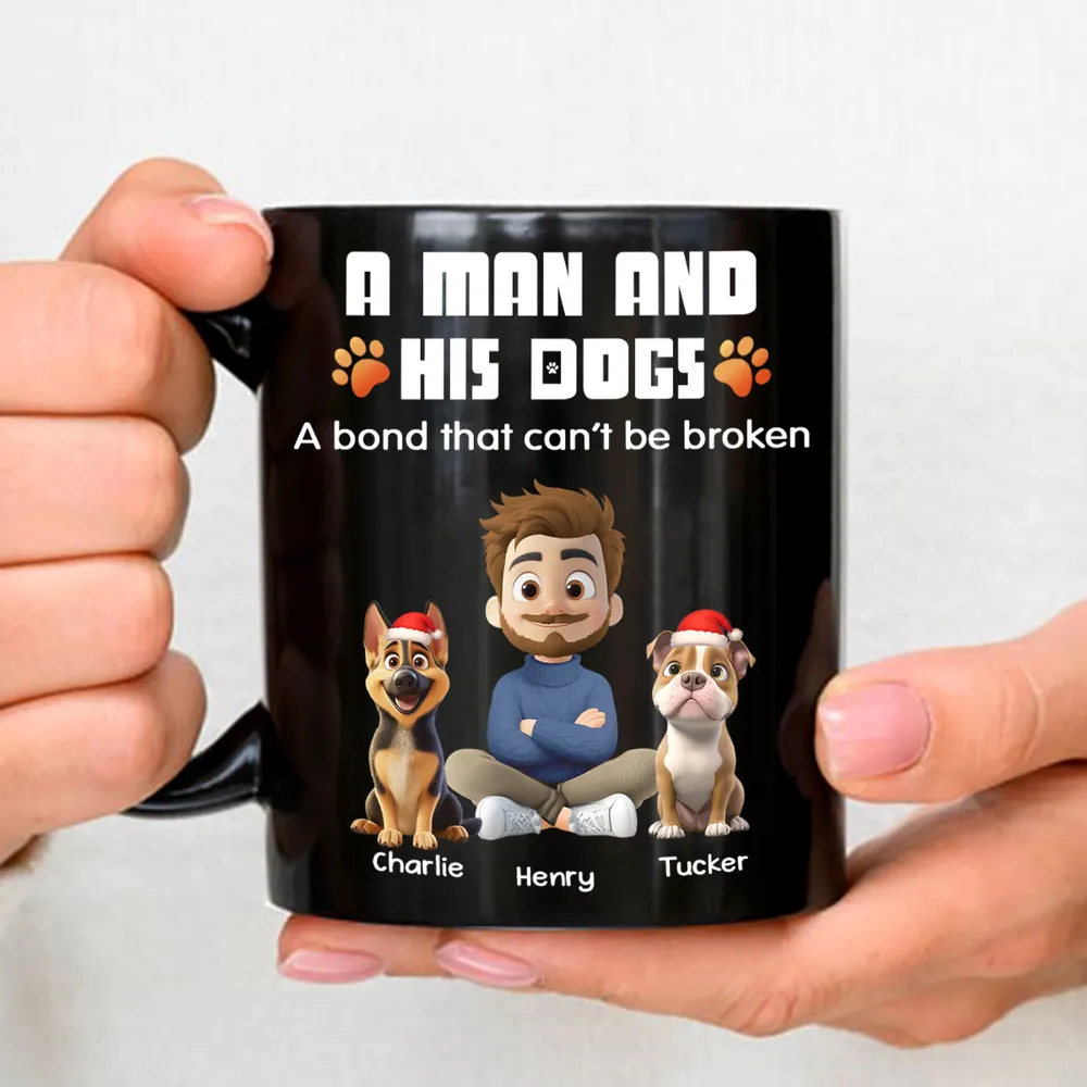 A Man and His Dog Full Color Mug – Heartwarming Companion Design, Perfect Gift for Dog Owners - Image 3