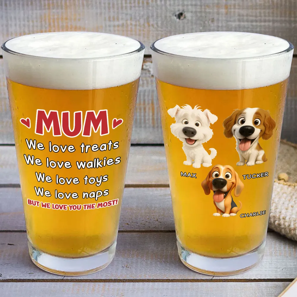 Dog-Themed Beer Glass for Dad – Cute Illustration Design, Heartwarming Gift for Father’s Day - Image 5