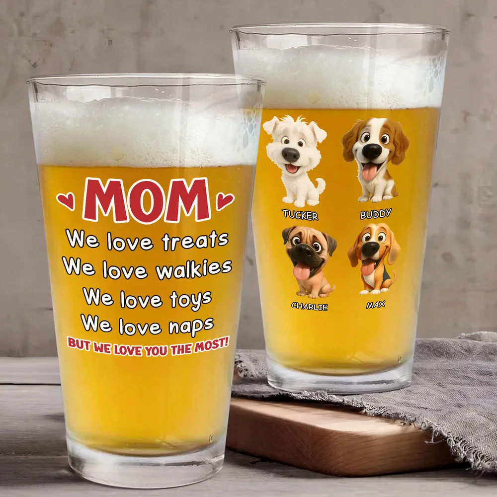 Dog-Themed Beer Glass for Dad – Cute Illustration Design, Heartwarming Gift for Father’s Day - Image 6