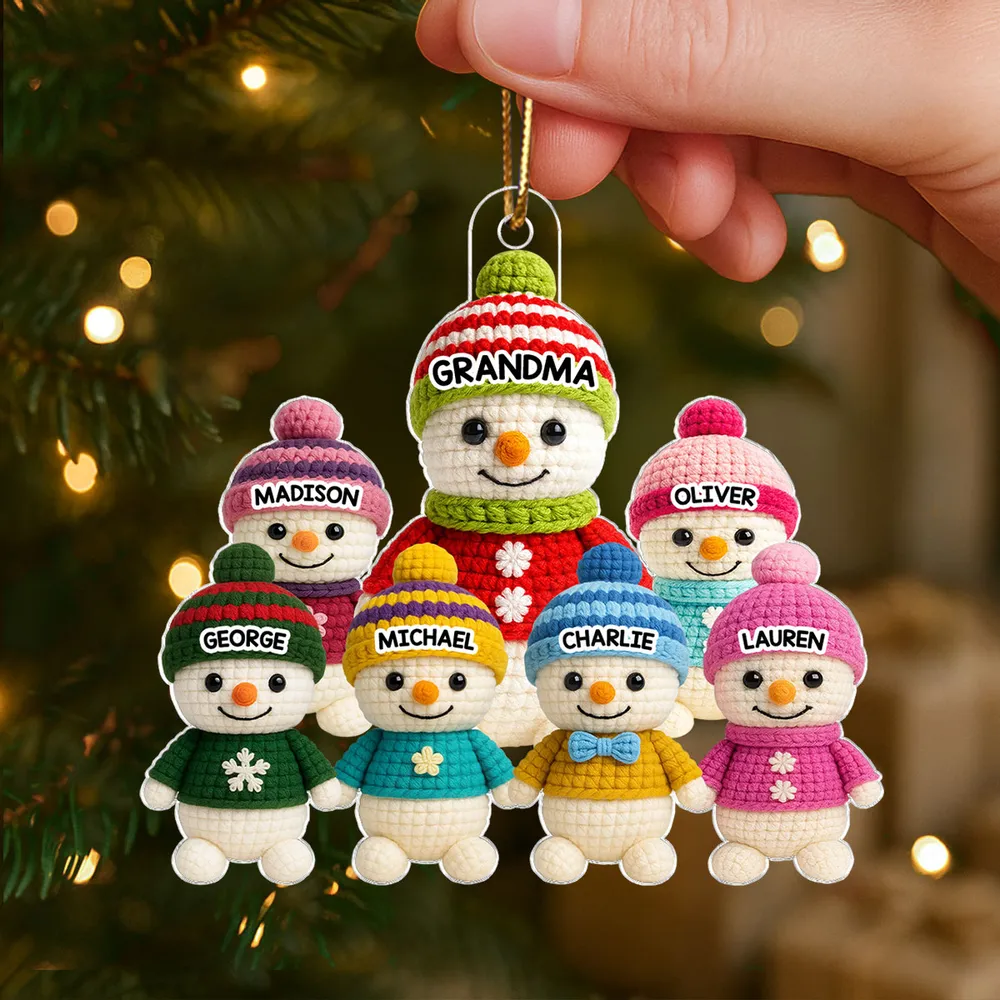 Acrylic Ornament with Snowman Family Design | Clear Printing & Premium Texture, Perfect Gift for Family & Christmas Tree Decoration - Image 7