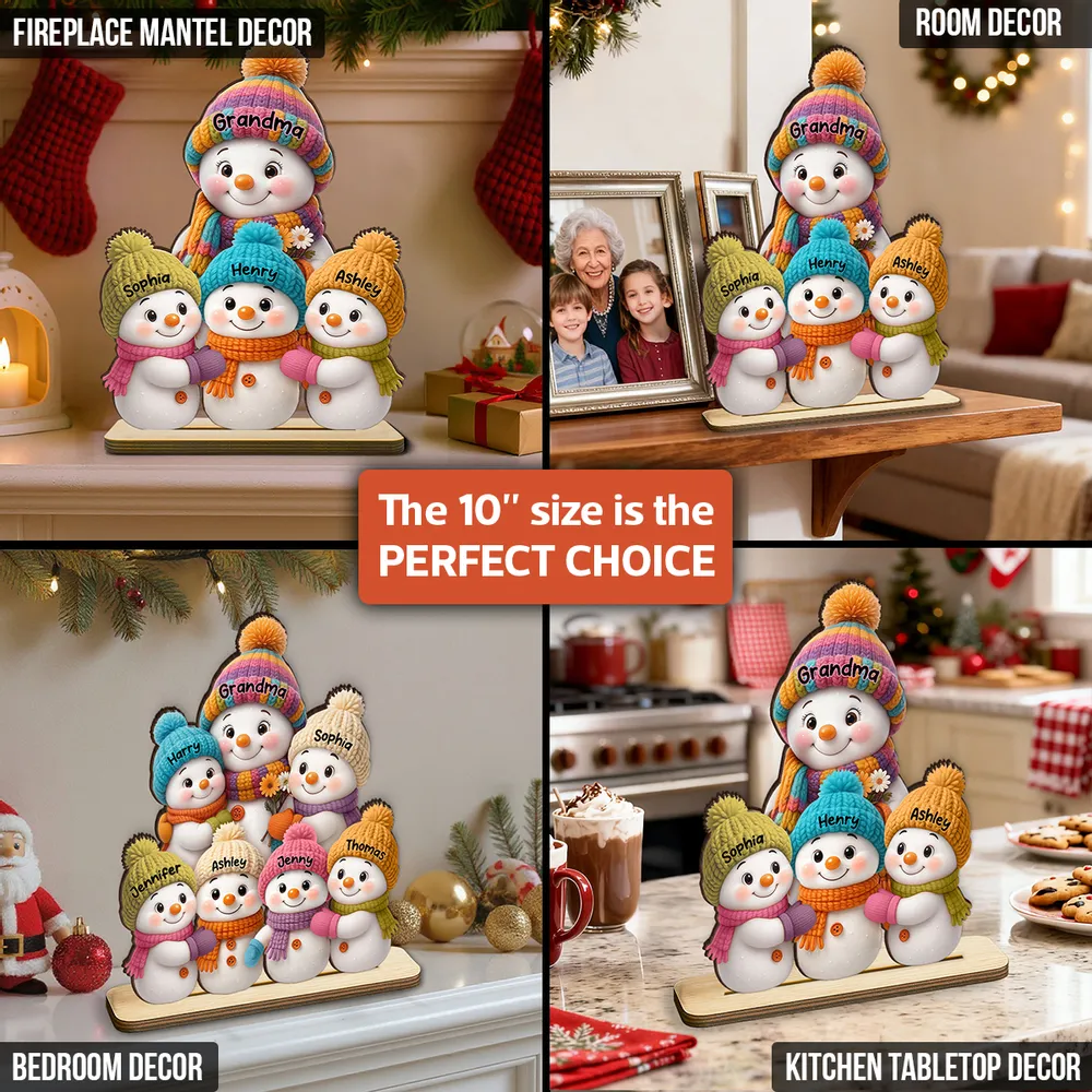 Fridge Magnet Snowman Family, removable kitchen décor for holiday kitchens, cozy colors, gift-ready keepsake for parents, grandparents, and kids - Image 8
