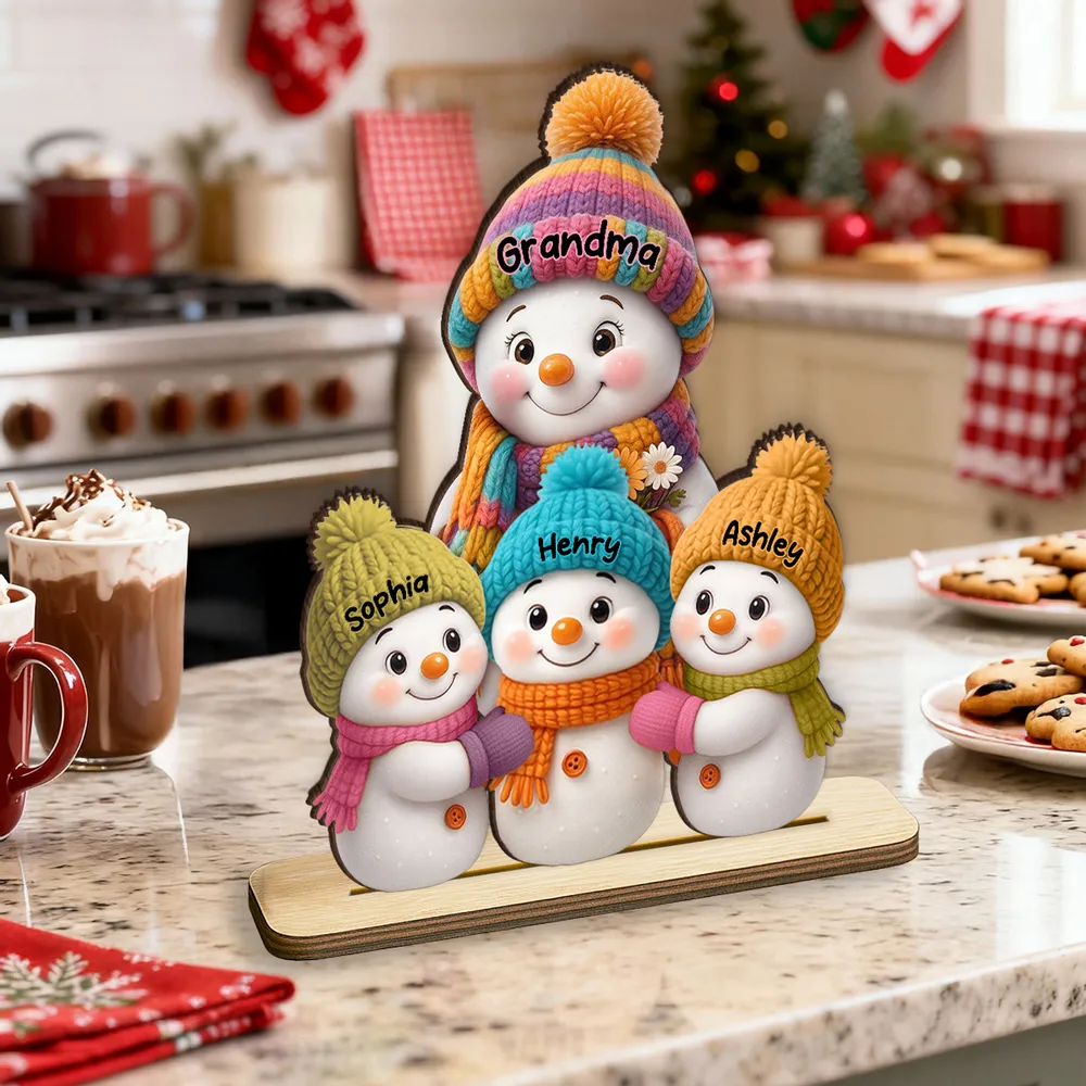 Fridge Magnet Snowman Family, removable kitchen décor for holiday kitchens, cozy colors, gift-ready keepsake for parents, grandparents, and kids - Image 9