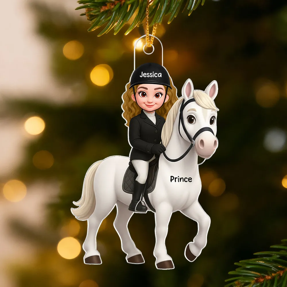 Custom Equestrian Riding Ornament for Christmas Tree Décor - Image 2