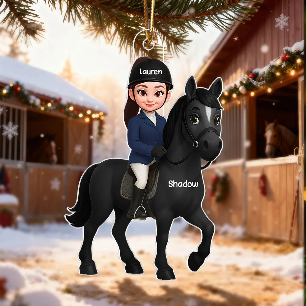 Custom Equestrian Riding Ornament for Christmas Tree Décor - Image 5