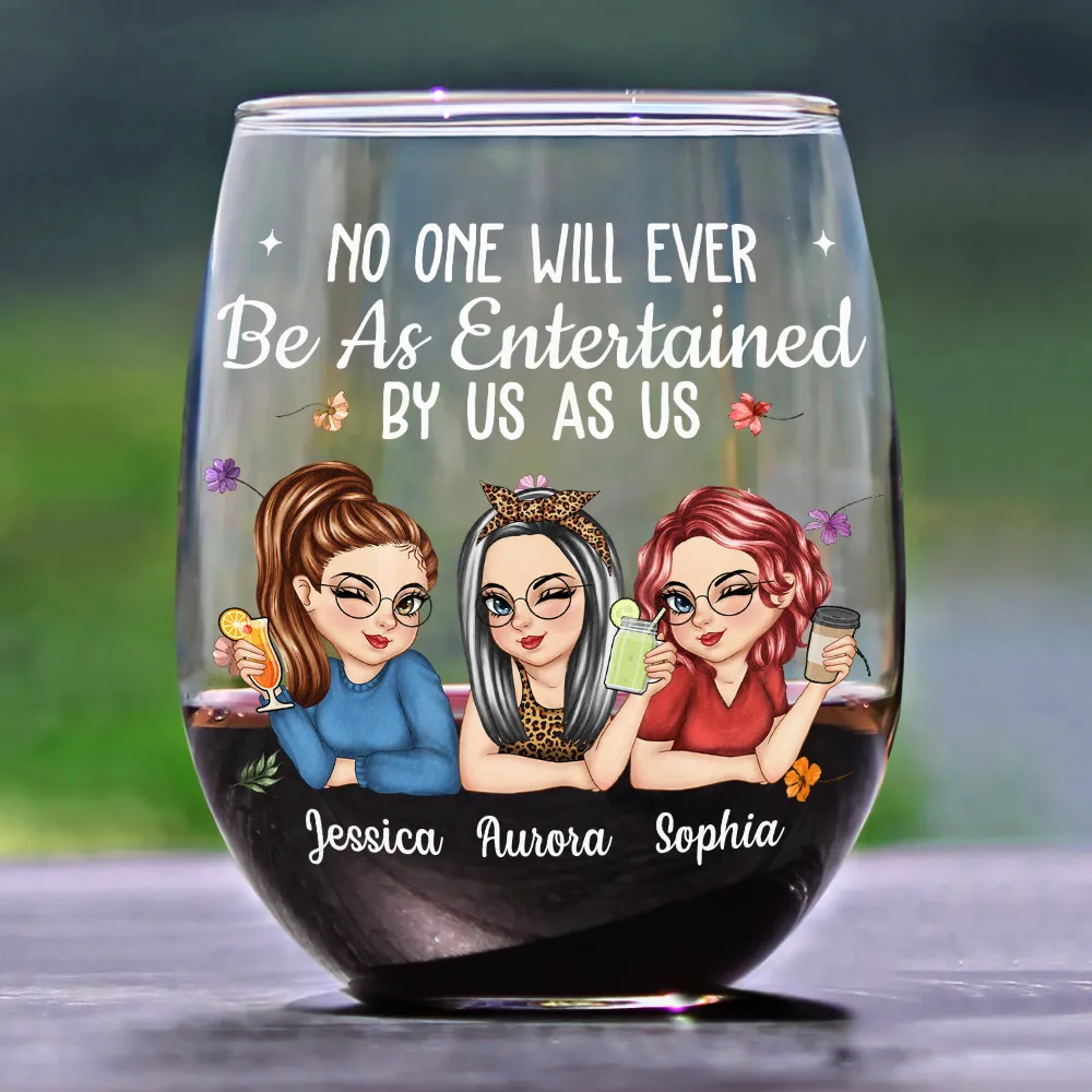 Best Friend Wine Glass – Fun Cartoon Design, Perfect Gift for Your Bestie - Image 2