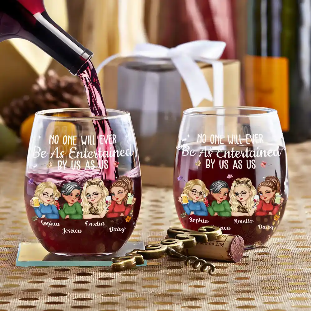 Best Friend Wine Glass – Fun Cartoon Design, Perfect Gift for Your Bestie - Image 3