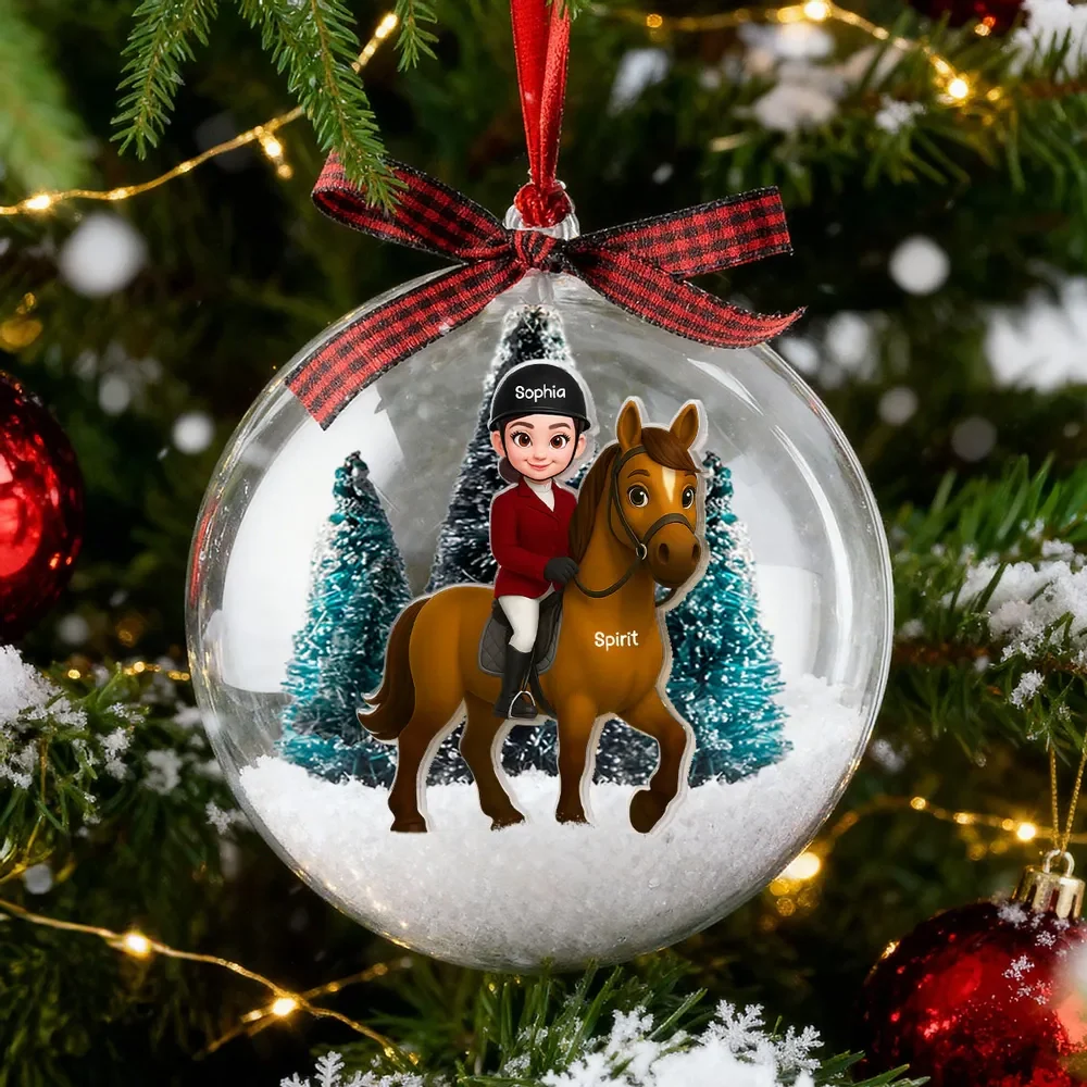 Custom Equestrian Riding Ornament for Christmas Tree Décor - Image 3