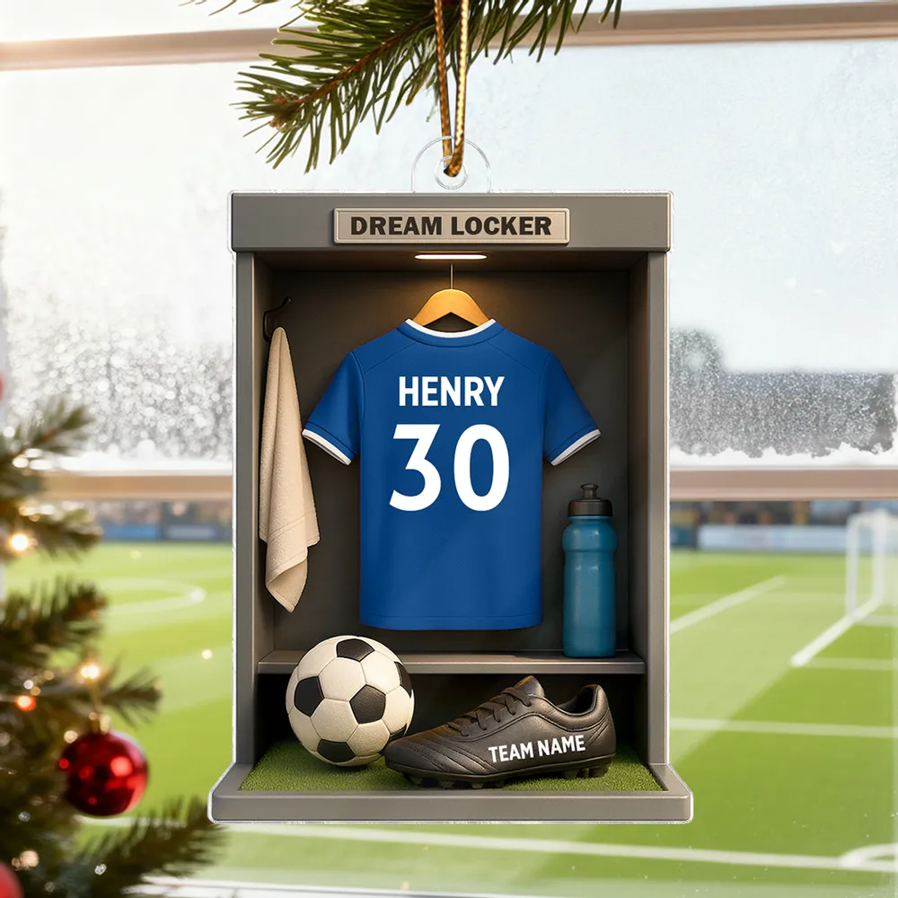 Soccer Locker Acrylic Ornament – Perfect Holiday Gift for Soccer Lovers & Players - Image 5