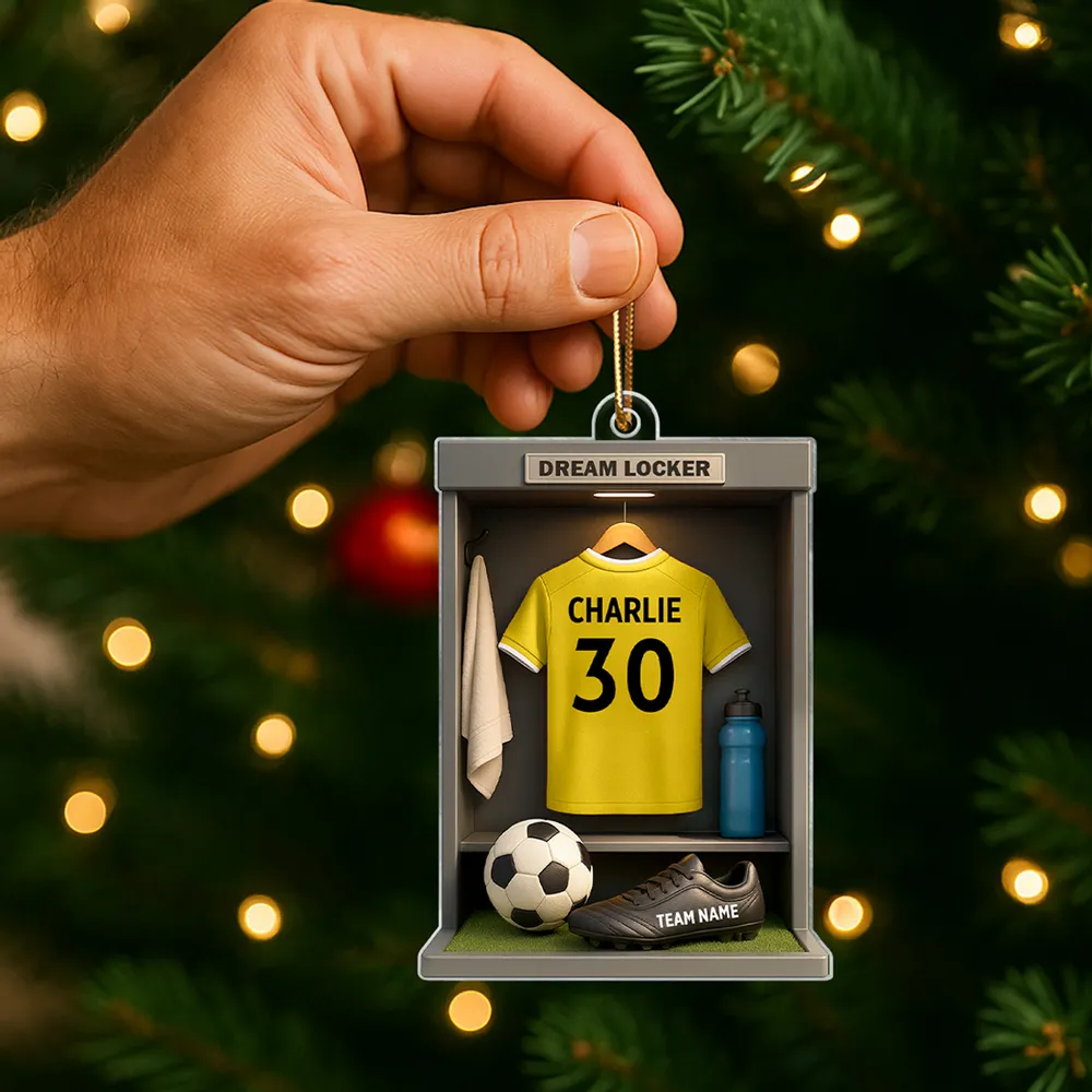 Soccer Locker Acrylic Ornament – Perfect Holiday Gift for Soccer Lovers & Players - Image 9
