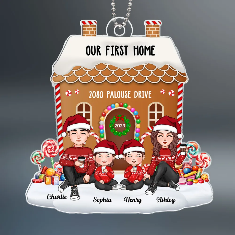Our First Home Gingerbread Acrylic Ornament — Family Keepsake, Heartwarming Christmas Gift - Image 2