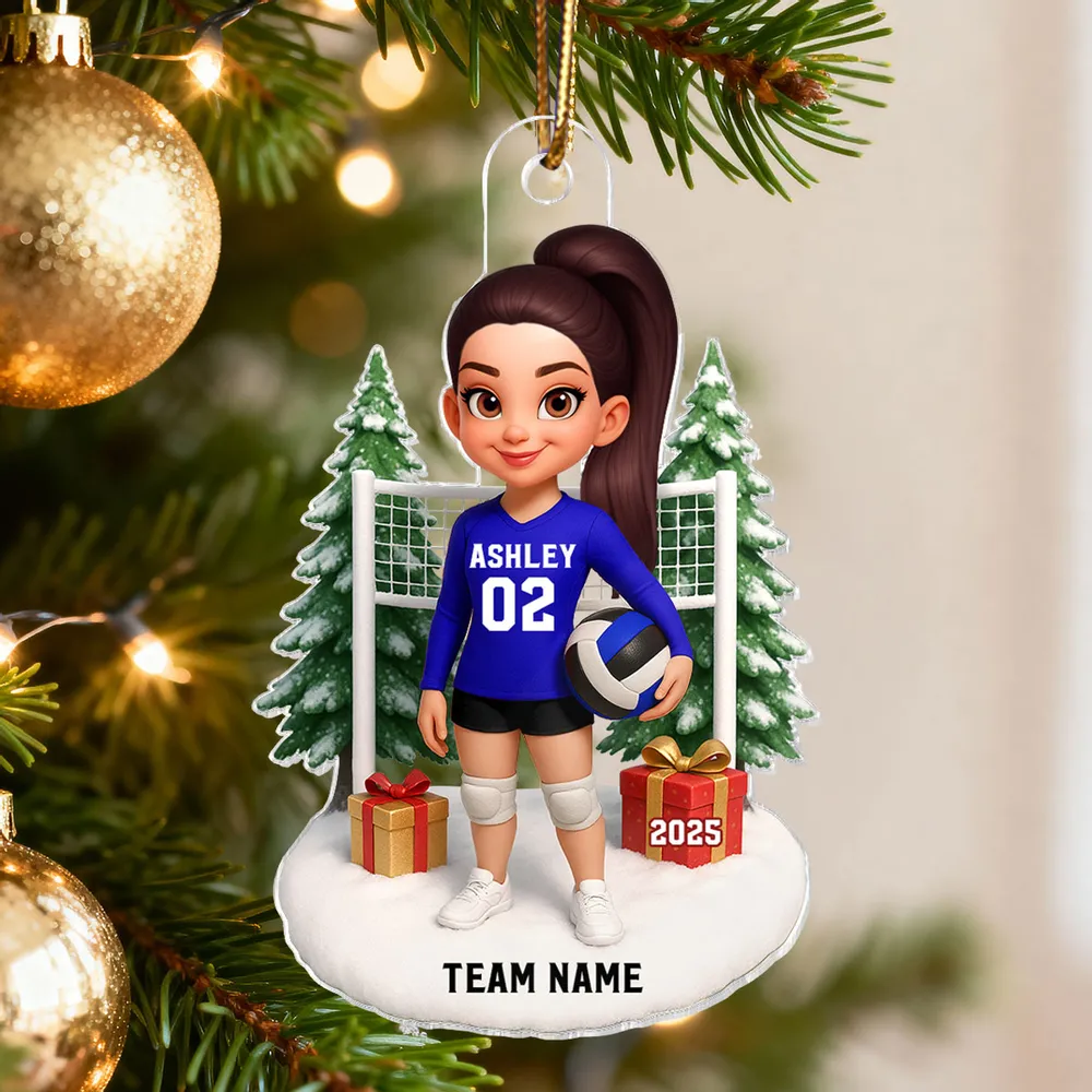Volleyball Player Acrylic Ornament – Festive Tree Decor, Perfect Gift for Athletes - Image 2