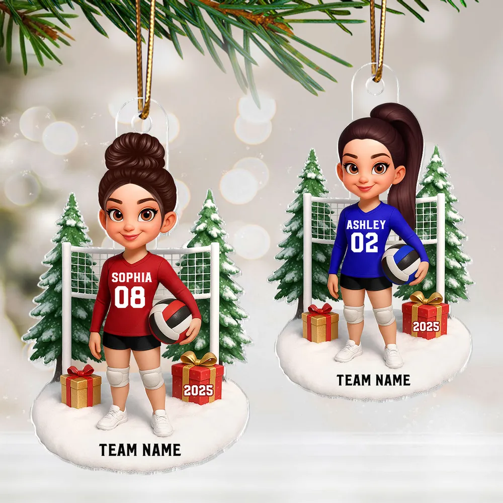 Volleyball Player Acrylic Ornament – Festive Tree Decor, Perfect Gift for Athletes - Image 3
