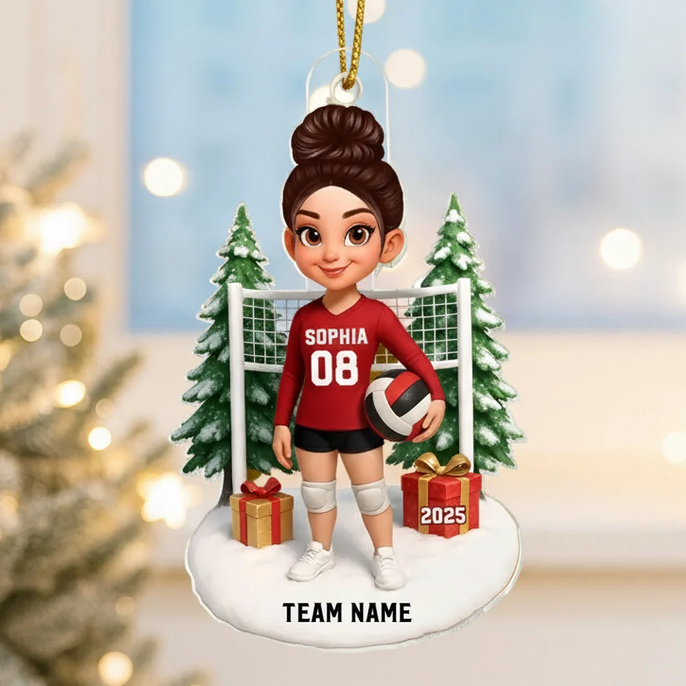 Volleyball Player Acrylic Ornament – Festive Tree Decor, Perfect Gift for Athletes - Image 7