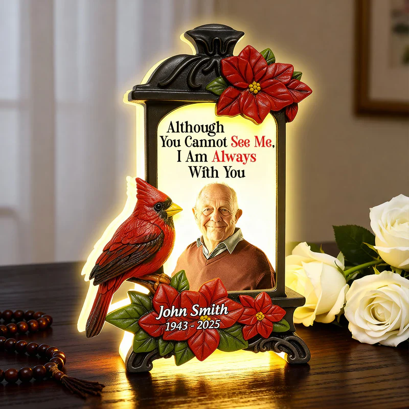 Memorial Acrylic Light Box with Photo, warm lantern glow for living room or bedside, comforting tribute, a thoughtful gift for family - Image 6