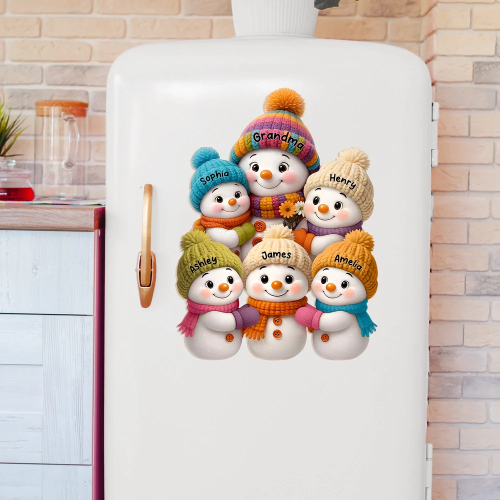 Personalized Snowman Family Sticker Decal for Windows & Gifts - Image 3