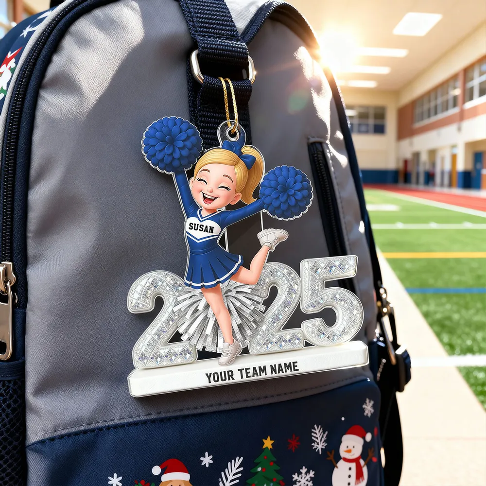 Custom Cheerleader Acrylic Ornament for Christmas Tree - Image 6