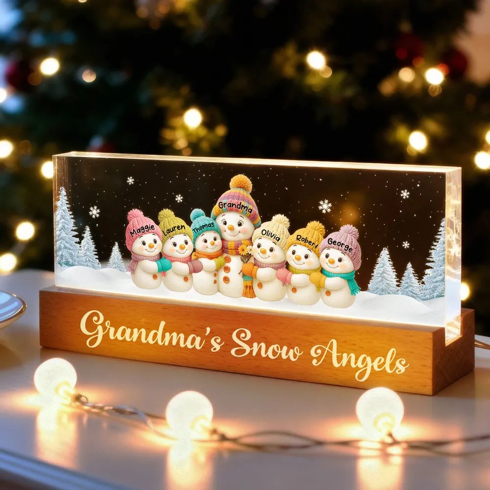 Grandma’s Snow Angels LED Light Plaque – Perfect Christmas Gift to Brighten Grandma’s Home - Image 2