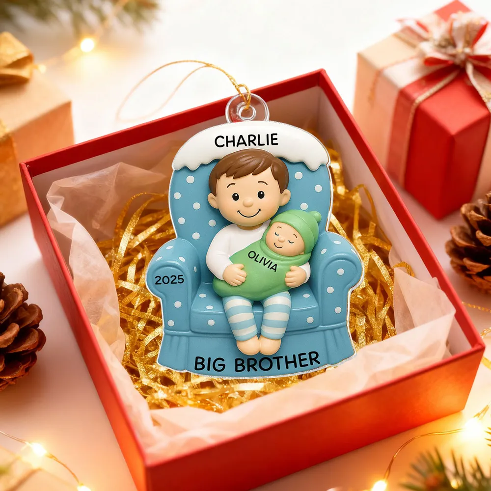 Custom Acrylic Ornament for Big Brother & Sister Gift - Image 5