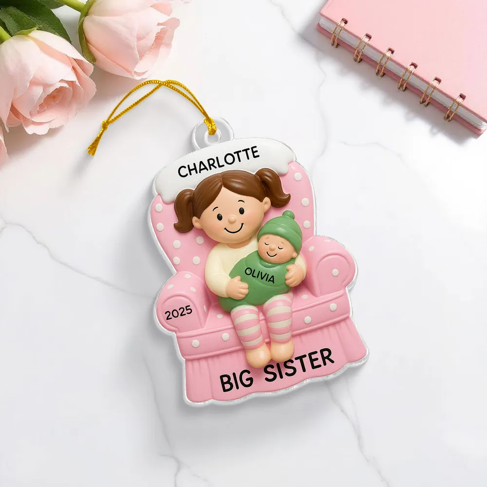 Custom Acrylic Ornament for Big Brother & Sister Gift - Image 7