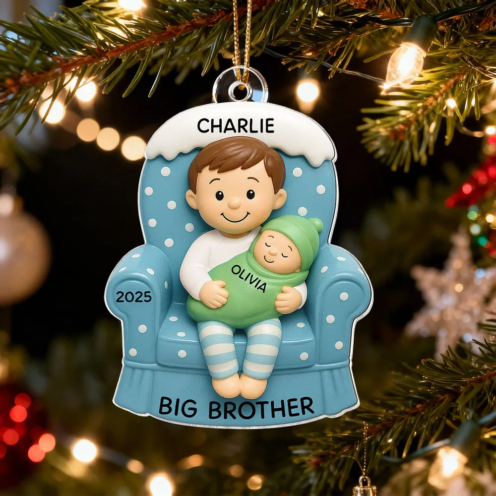 Custom Acrylic Ornament for Big Brother & Sister Gift - Image 8