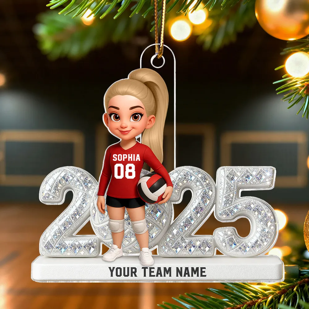 Custom Volleyball Girl Acrylic Ornament | Sparkling Year Design, Celebrating Youthful Spirit, Perfect Gift for Sports Girls - Image 11