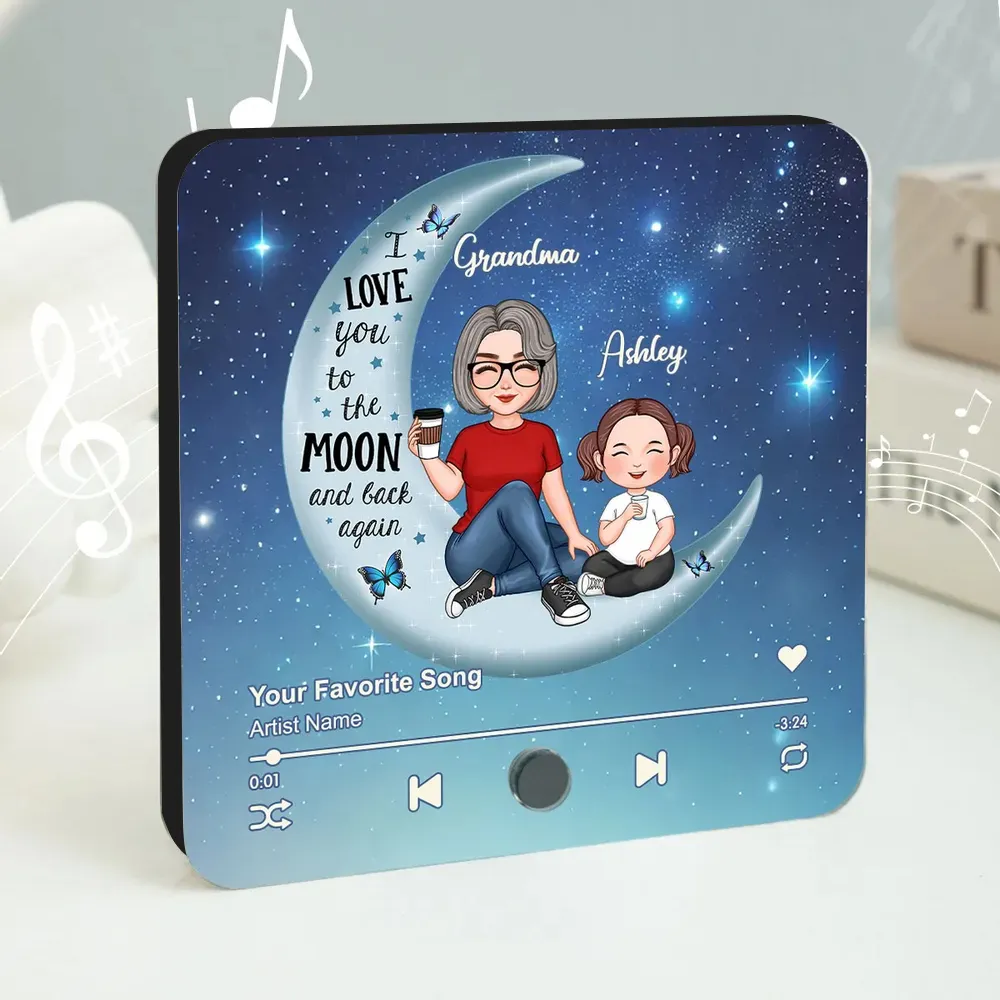 I Love You to the Moon Acrylic Music Magnet – A Heartfelt Gift for Grandma with Clear Print & Lasting Charm - Image 7