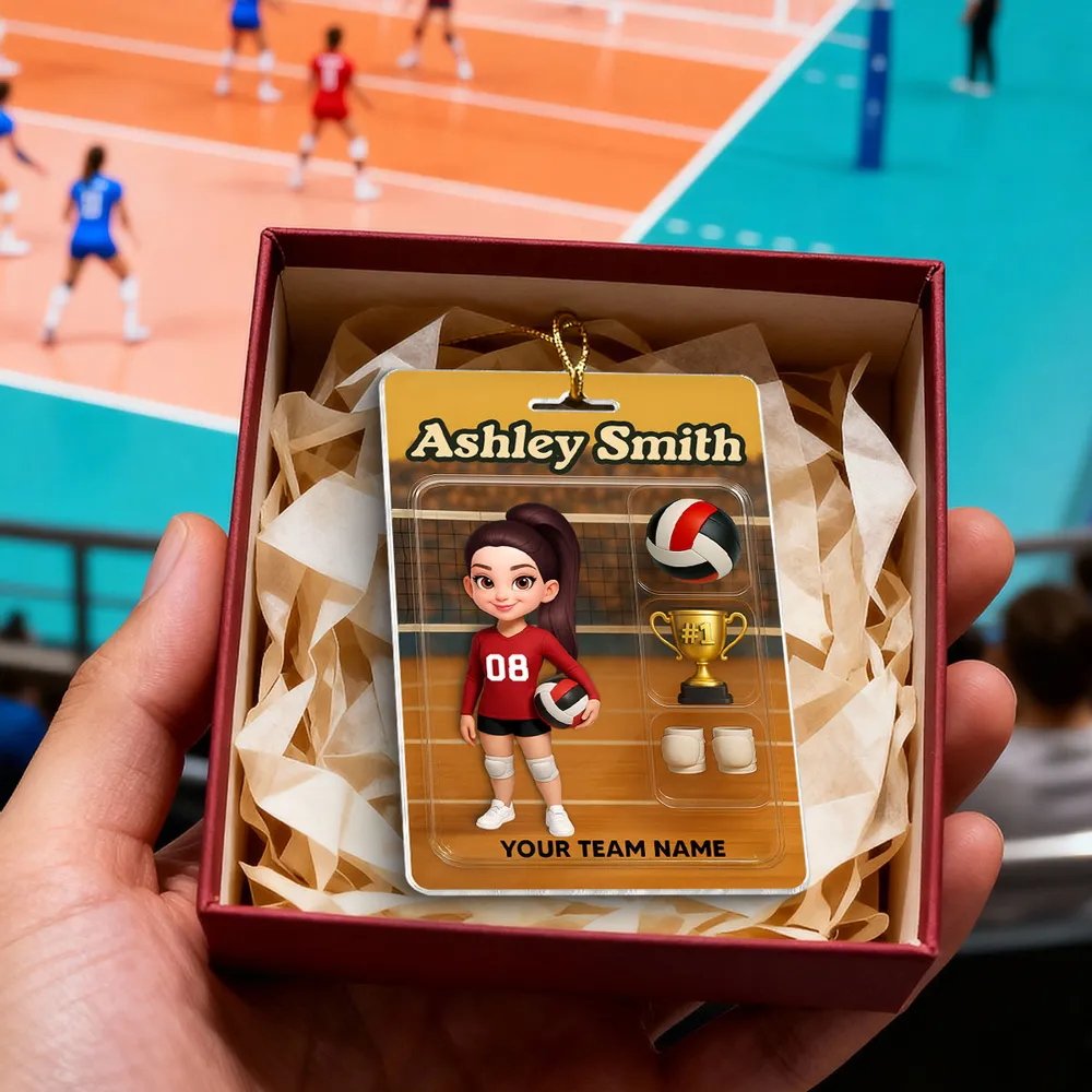 Acrylic Ornament - Custom Volleyball Player on Court, Festive Keepsake, Easy to Hang, Unique Gift for Players & Coaches - Image 12