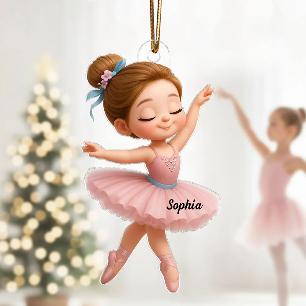 Graceful Ballerina Acrylic Ornament – Soft Pink Dancer Design Adds Festive Charm, A Perfect Gift for Little Girls - Image 8
