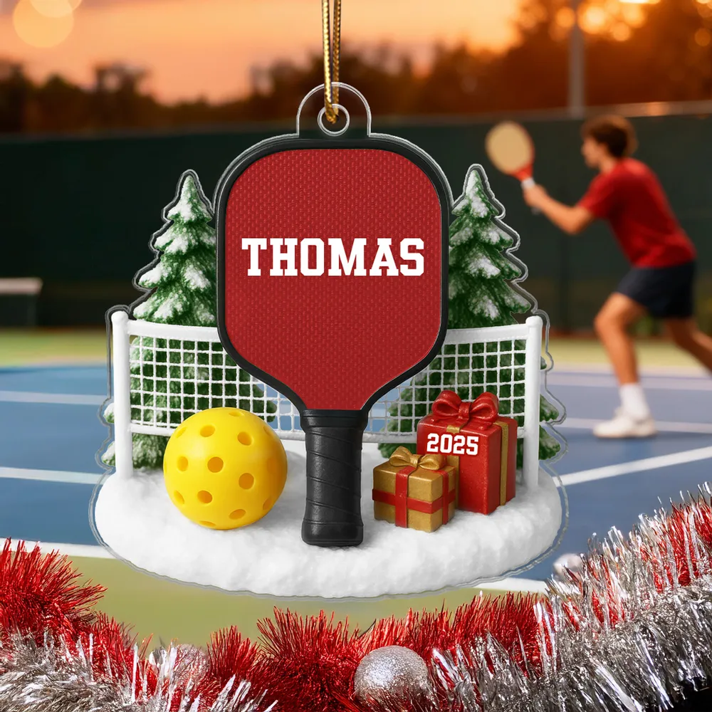 Acrylic Ornament with Pickleball Paddle Design | Clear Printing & Premium Texture, Perfect Gift for Sports Lovers - Image 5