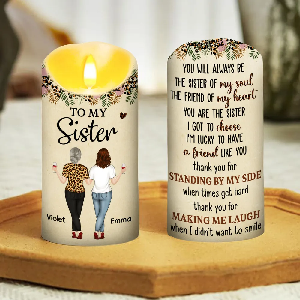 To My Bestie Flameless LED Candle with warm message design, perfect friendship keepsake and thoughtful gift for best friends - Image 6