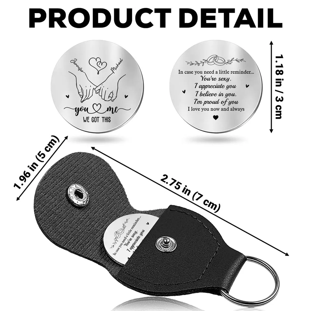 Pocket Hug Keychain with Love Messages – Sentimental Keepsake & Perfect Gift for Couples - Image 4