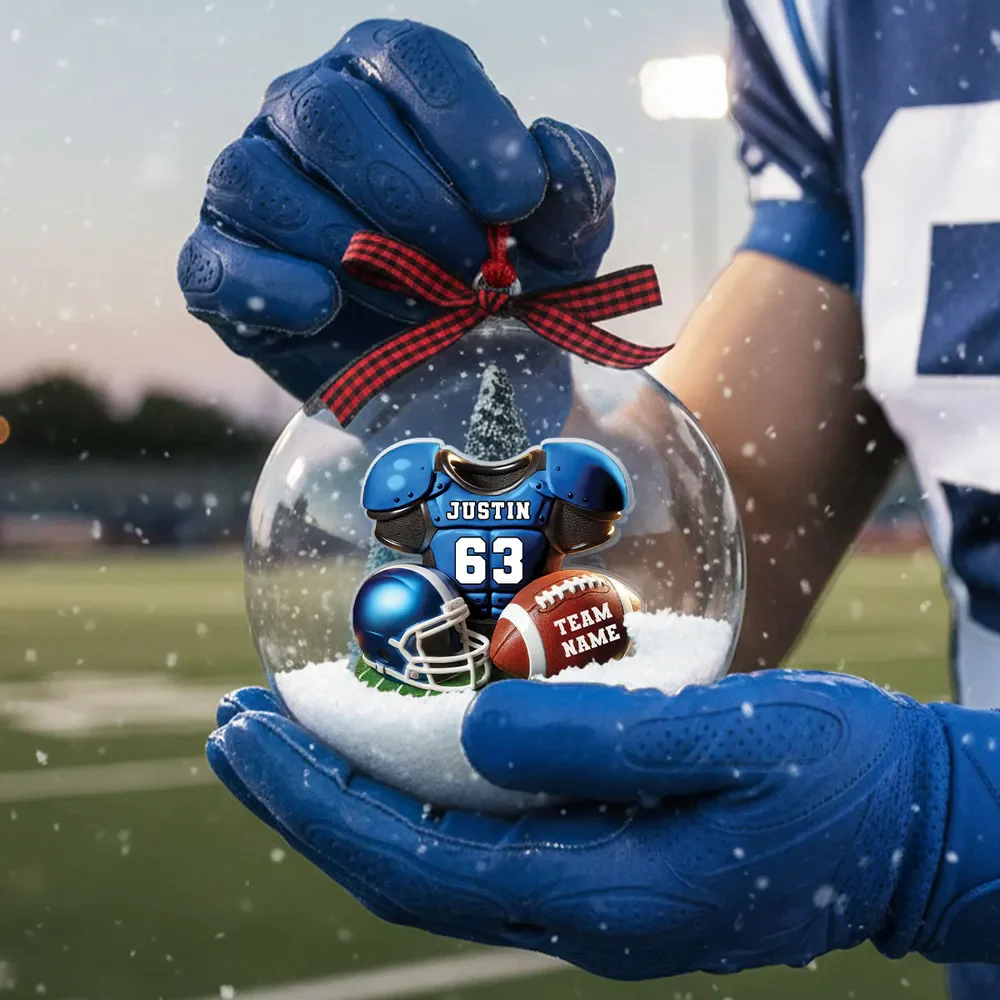 Acrylic Snow Globe Ornament with 3D Christmas Tree Inside, Clear Holiday Hanging Decor, Creative Gift for Him, Kids, Friends & Sports Fans - Image 5