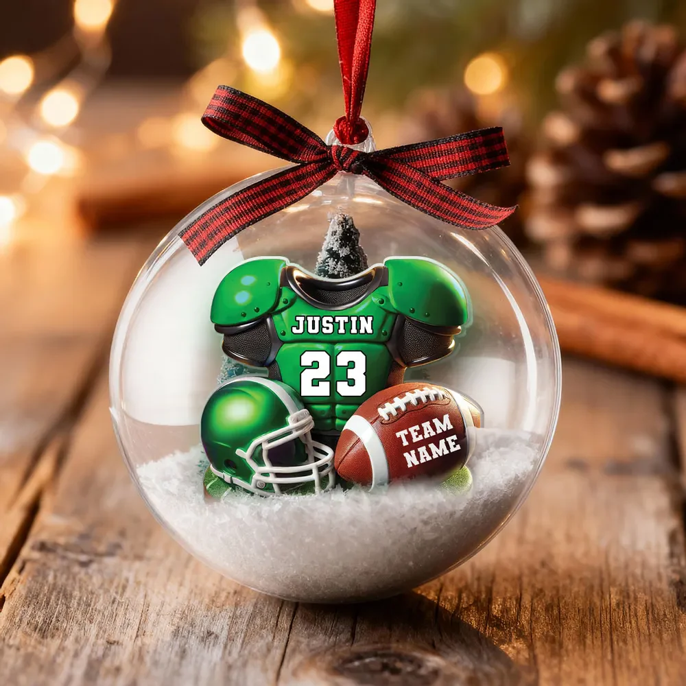 Acrylic Snow Globe Ornament with 3D Christmas Tree Inside, Clear Holiday Hanging Decor, Creative Gift for Him, Kids, Friends & Sports Fans - Image 7