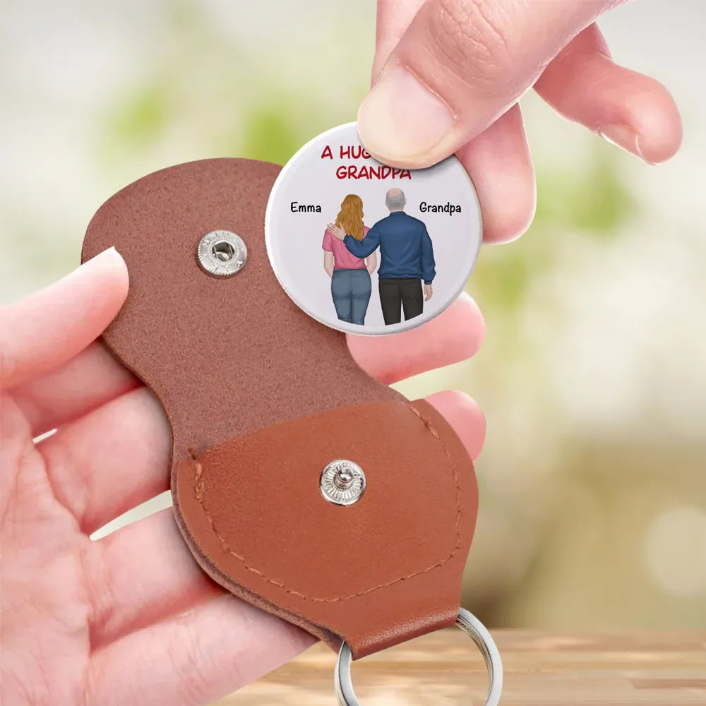 A Hug From Grandpa Grandma – Pocket Hug Keepsake for Granddaughter or Grandson, Stainless Steel Back-View Hug Design, Heartwarming Gift - Image 5