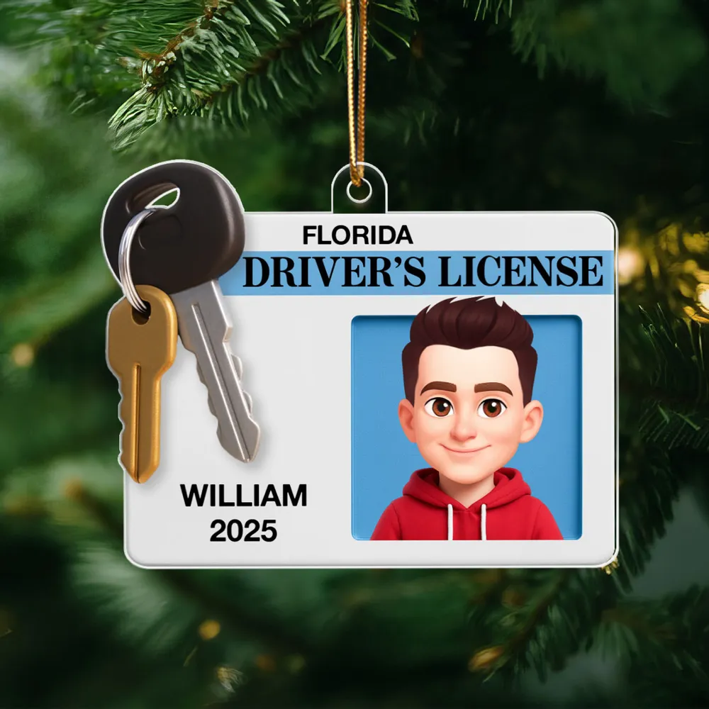 Acrylic Ornament for Car, Driver License Look with cartoon vibe, durable and cute, festive decor and creative gift for teens and friends - Image 6