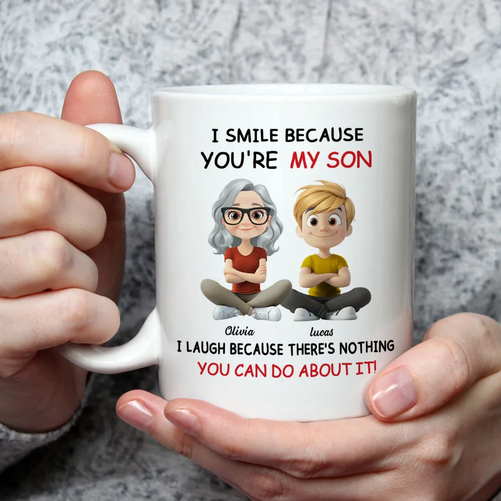 I Smile Because You’re My Son Mug — A Playful Yet Loving Gift That Celebrates Family Bond - Image 2