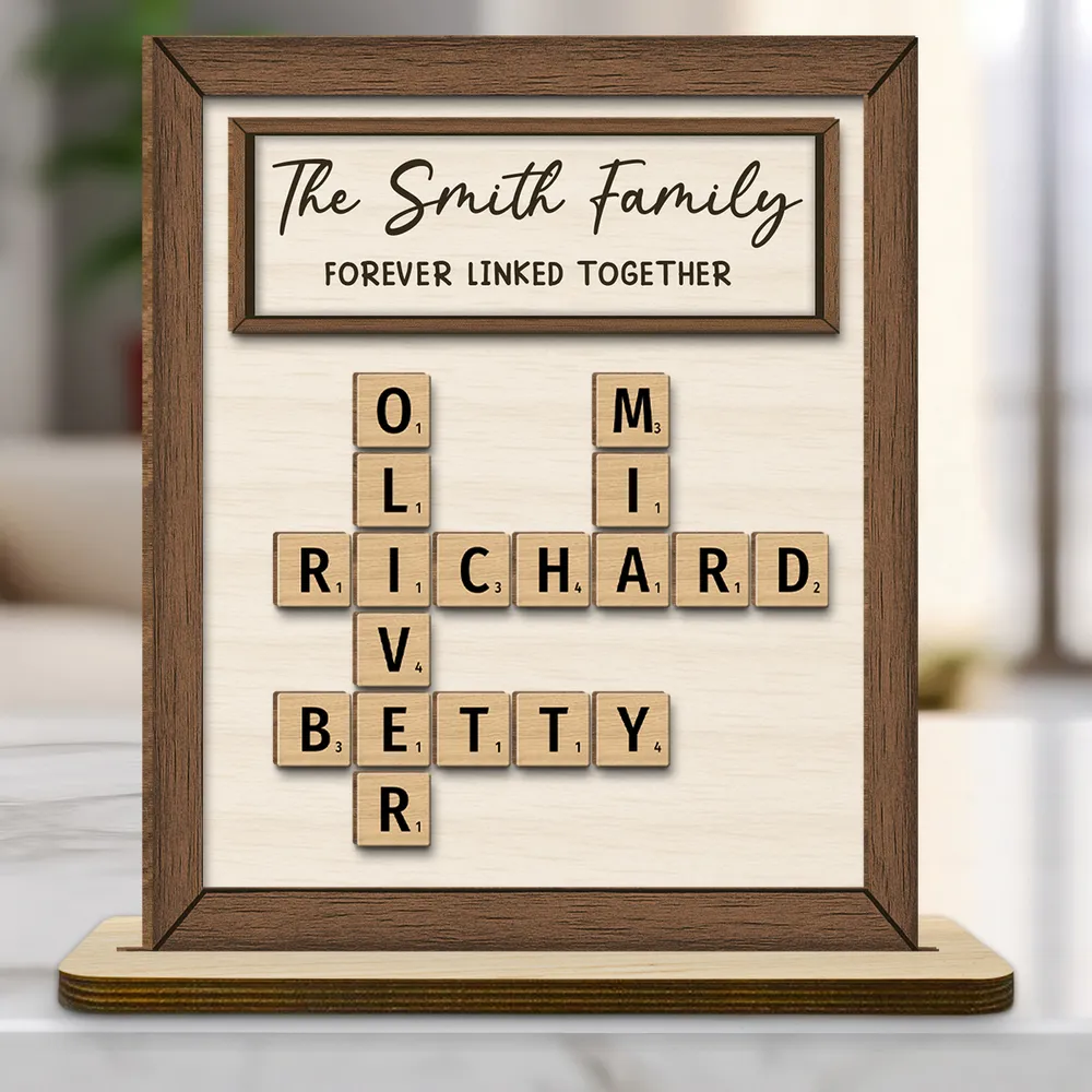 Personalized 2-Layer Wooden Plaque – Family Name Puzzle Sign, Gift-Ready Keepsake for Home Décor - Image 2