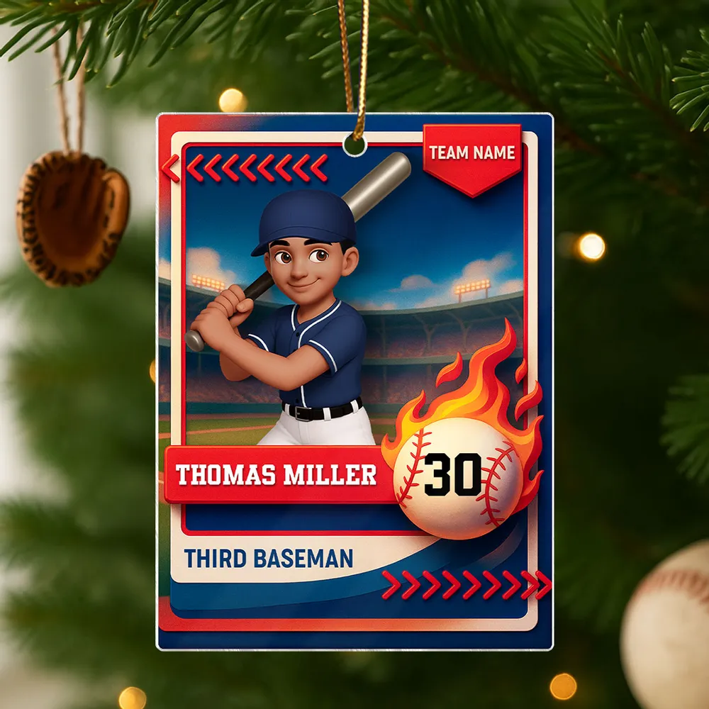 Personalized Baseball Acrylic Ornament – A Unique Gift for Young Players - Image 5