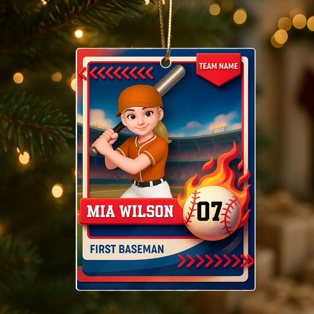 Personalized Baseball Acrylic Ornament – A Unique Gift for Young Players - Image 6