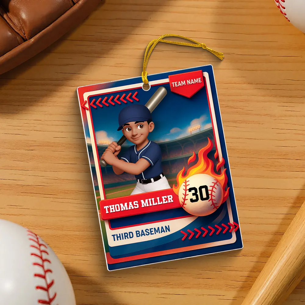 Personalized Baseball Acrylic Ornament – A Unique Gift for Young Players - Image 7