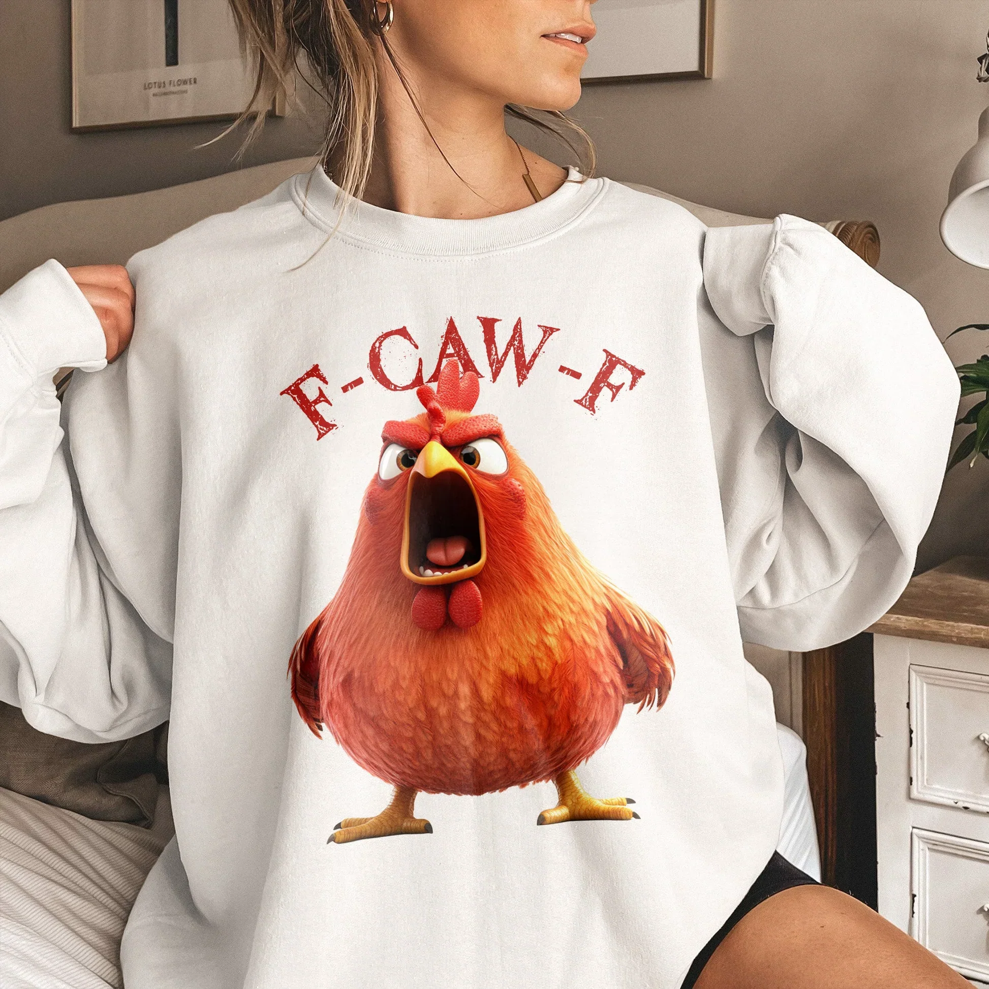 Angry Yelling Chicken Cartoon Classic T-Shirt, Funny Office Humor Gift for Coworkers, Dad, Friends - Image 7