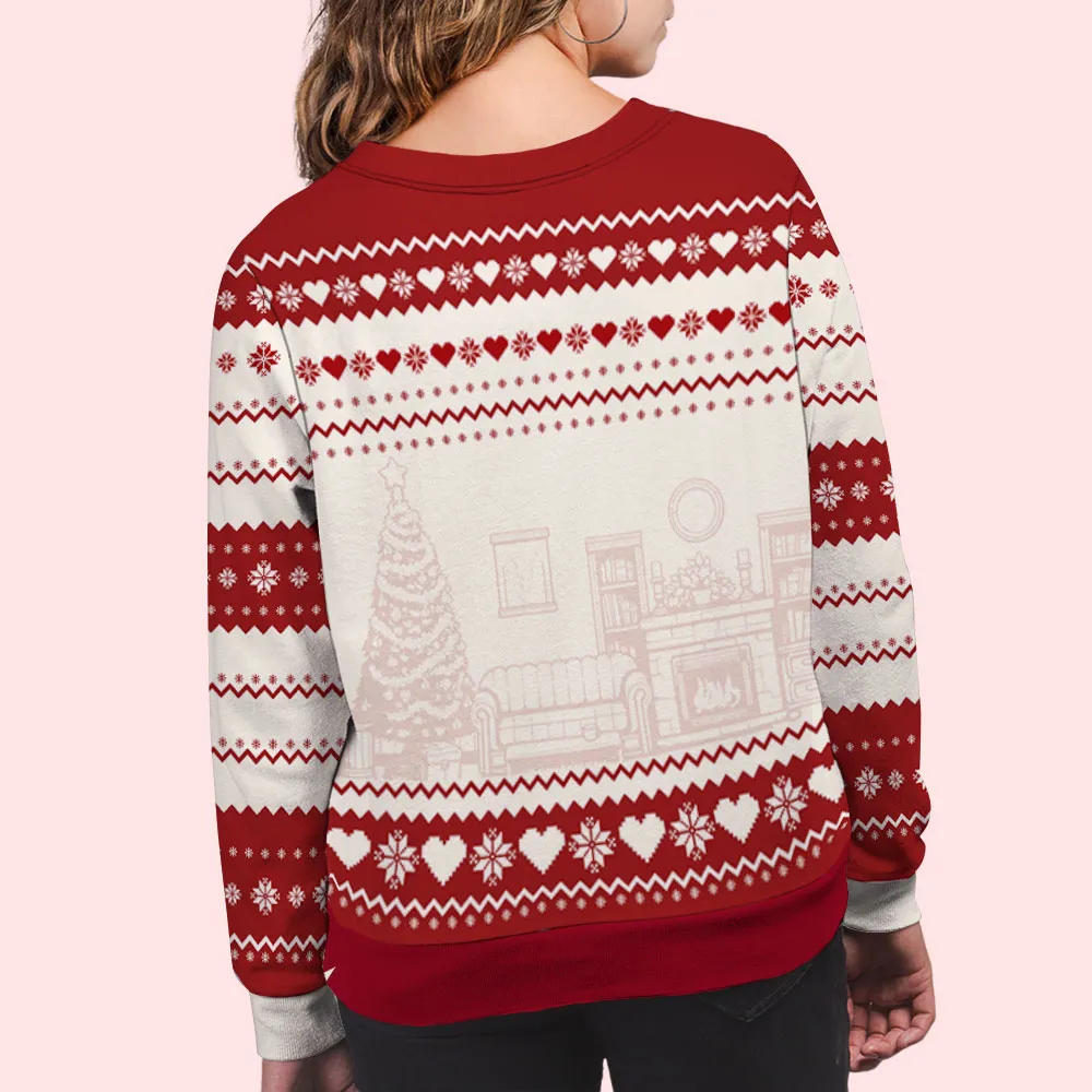 Personalized Grandma Title (GIGI/NANA) Snowman Family Sweater, Customizable Snowman Numbers, Unique Christmas Gift - Image 5