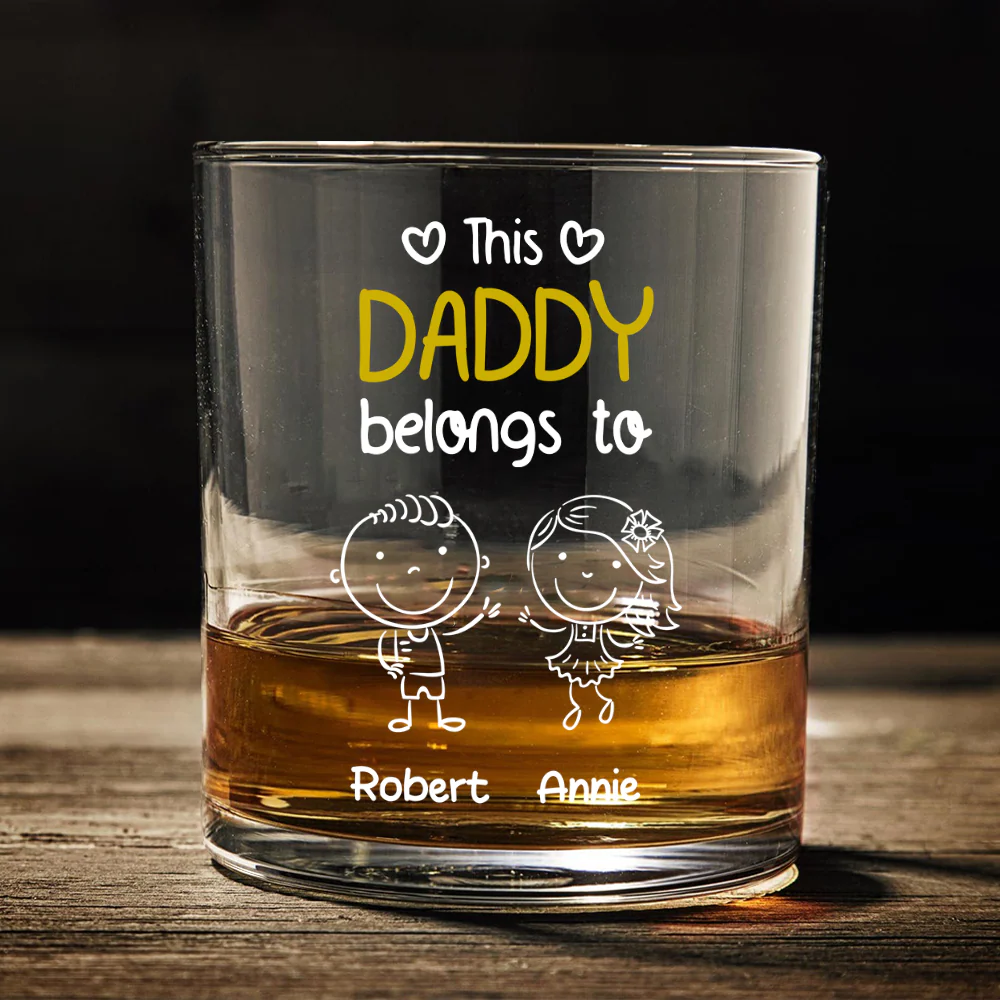 “This Grandpa Belongs To” Whiskey Glass – Personalized Family Gift Full of Love for Grandpa - Image 6