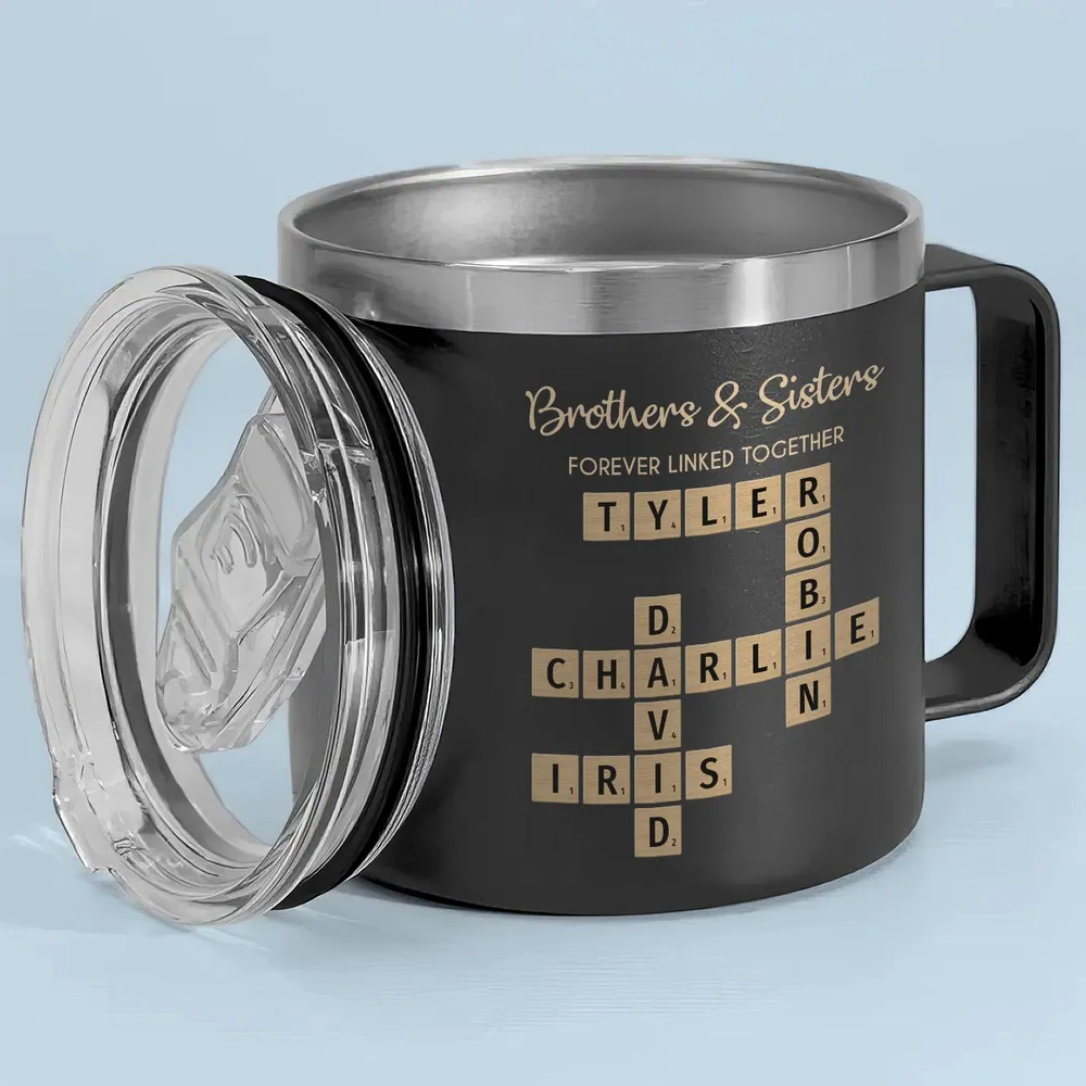 Brothers & Sisters Crossword Mug – A Heartwarming Gift Celebrating Family Bonds - Image 2