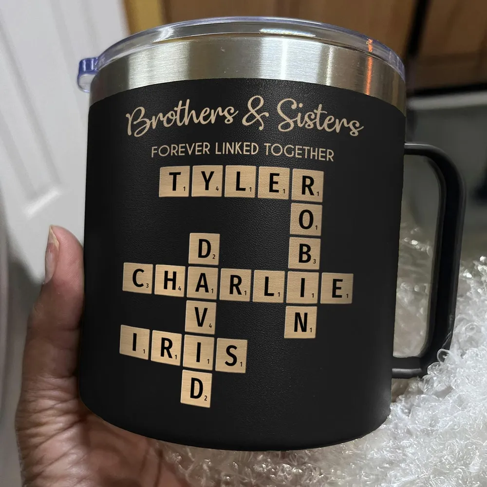 Brothers & Sisters Crossword Mug – A Heartwarming Gift Celebrating Family Bonds - Image 7